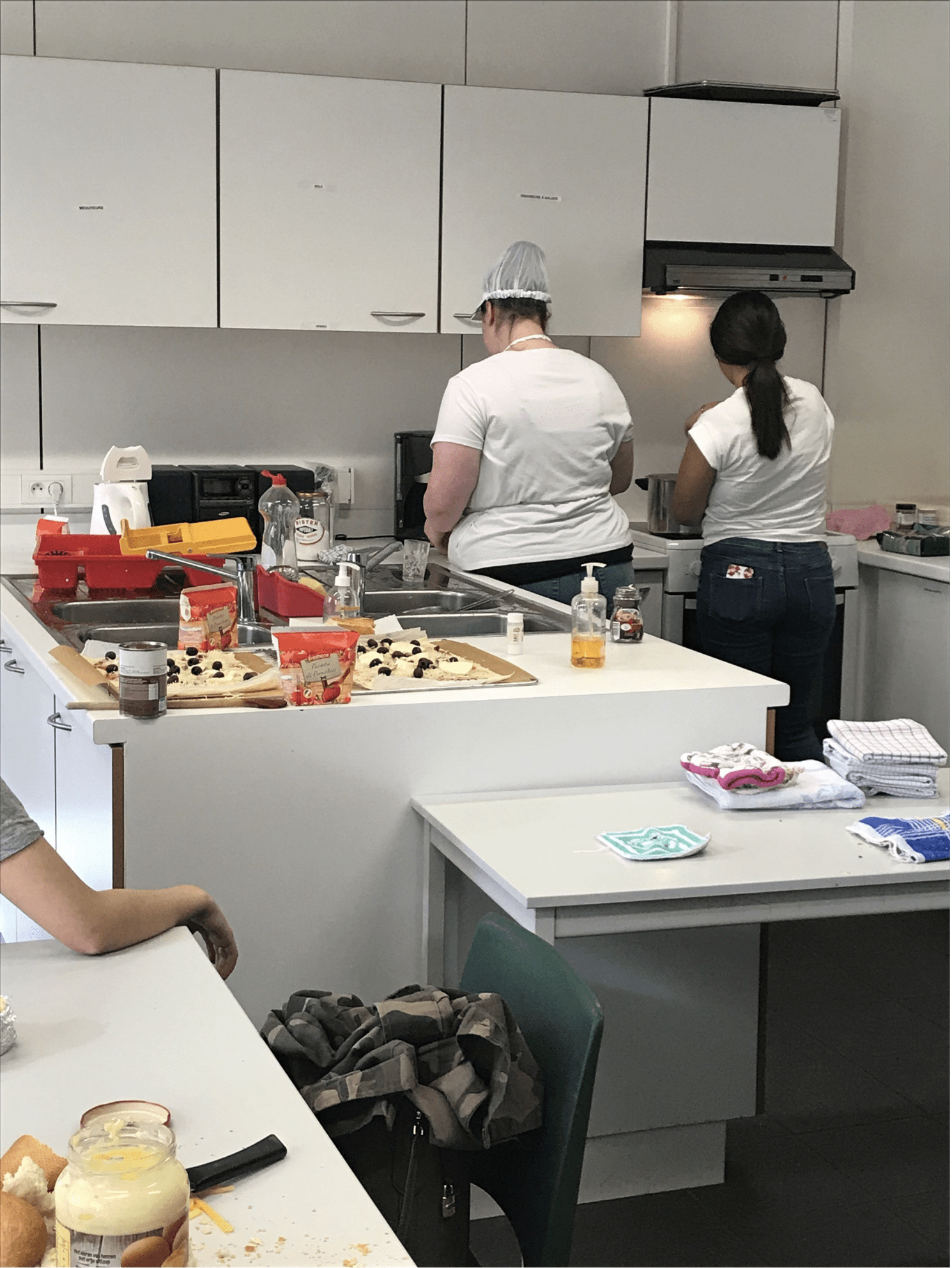Élèves en cours de cuisine